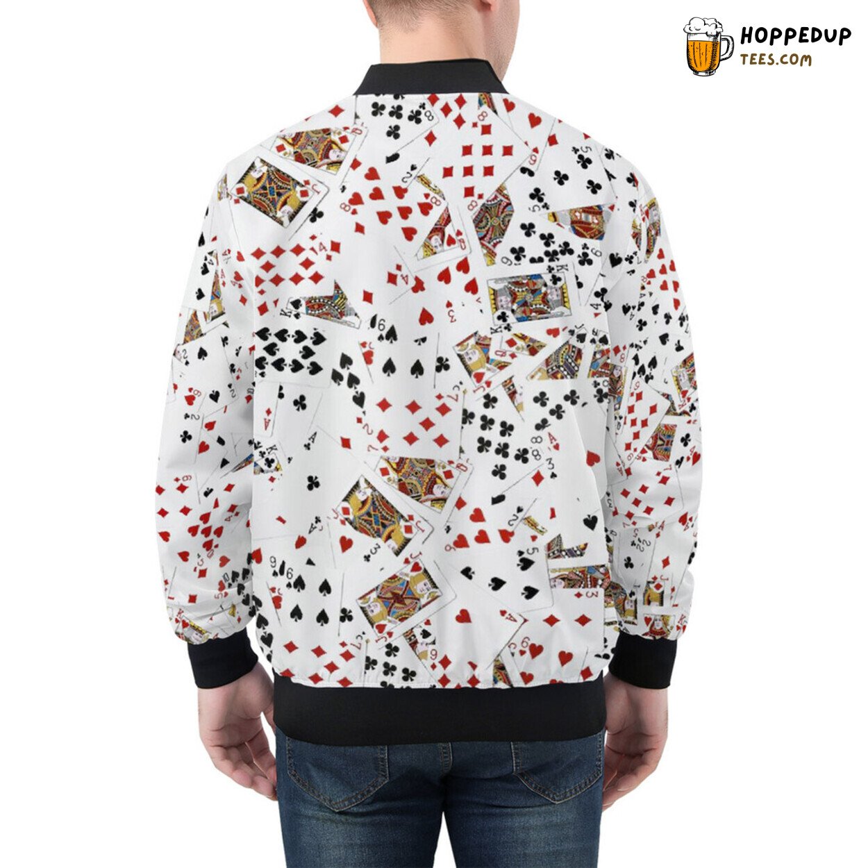 Men’s Bomber Jacket Pays Ode to the Classic Playing Card Designs