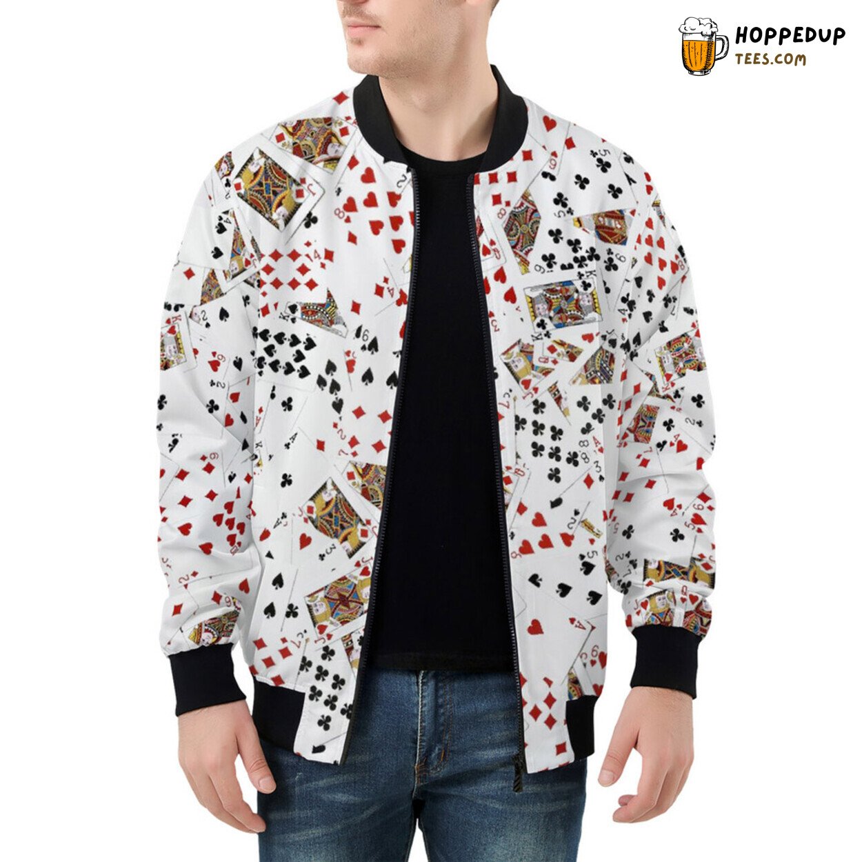 Men’s Bomber Jacket Pays Ode to the Classic Playing Card Designs