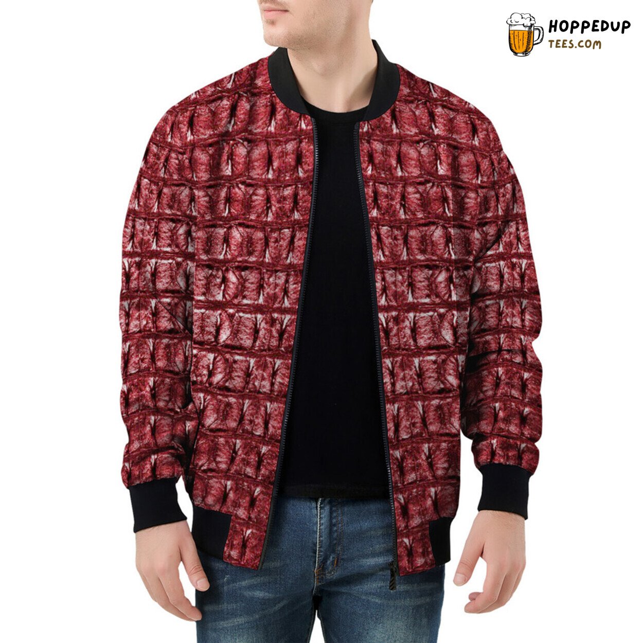 Men’s Bomber Jacket Portrays Artistry in Modern Abstract Design
