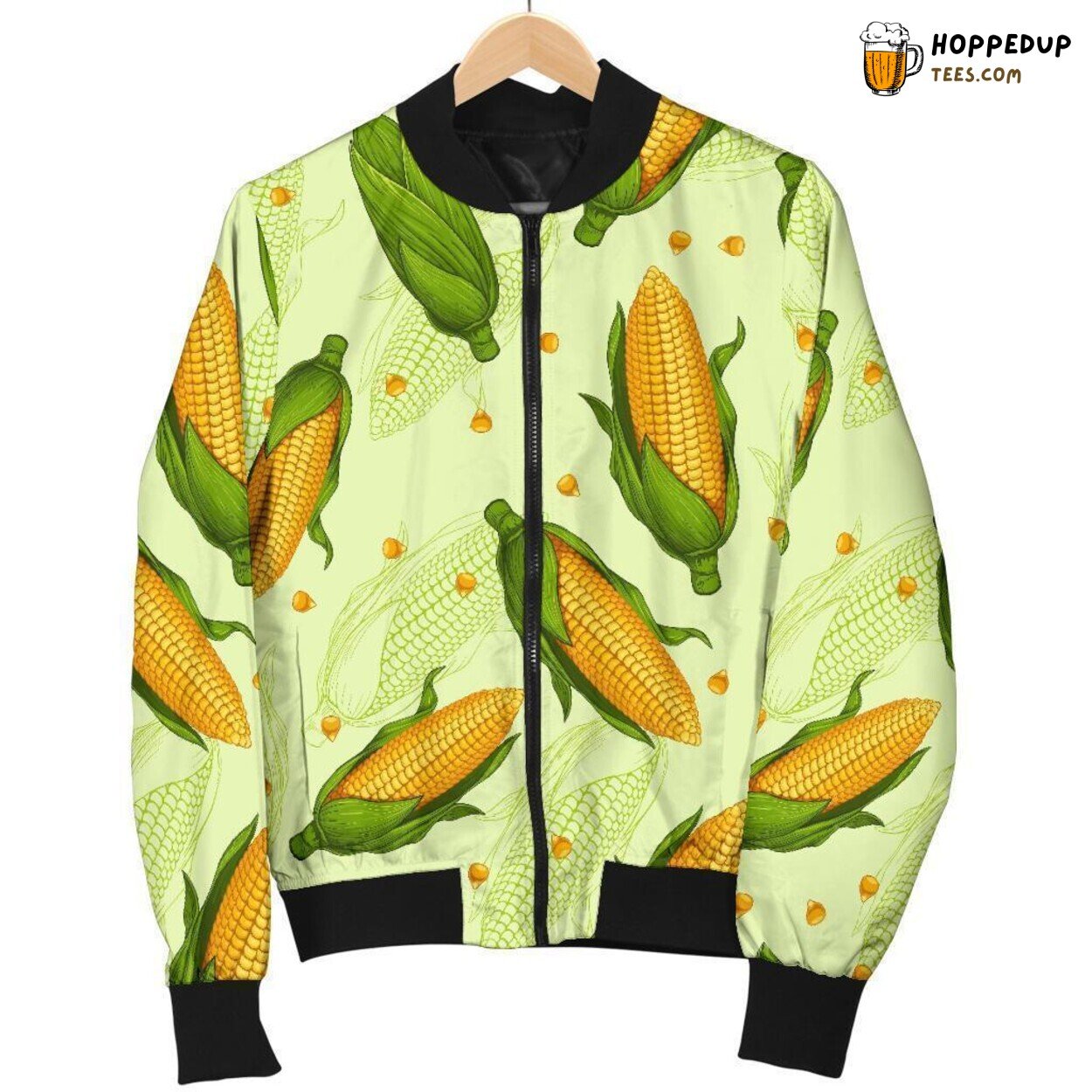 Men’s Bomber Jacket Showcasing Corn Essence Unique Pattern Design Tribute Men’s Bomber Jacket Showcasing Corn Essence Unique Pattern Design Tribute