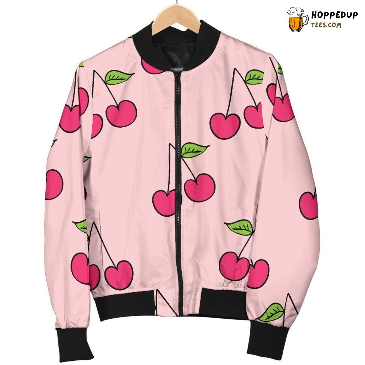 Men’s Bomber Jacket Showcasing Fresh Cherry Design Unique Pattern Tribute Men’s Bomber Jacket Showcasing Fresh Cherry Design Unique Pattern Tribute