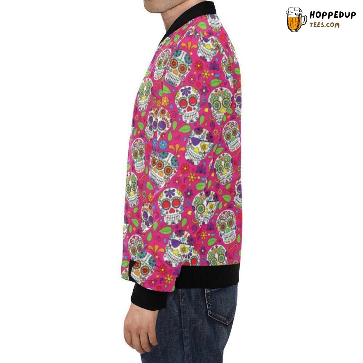 Men’s Bomber Jacket Sugar Skull Skeleton Girly Pirate Floral Special Edition