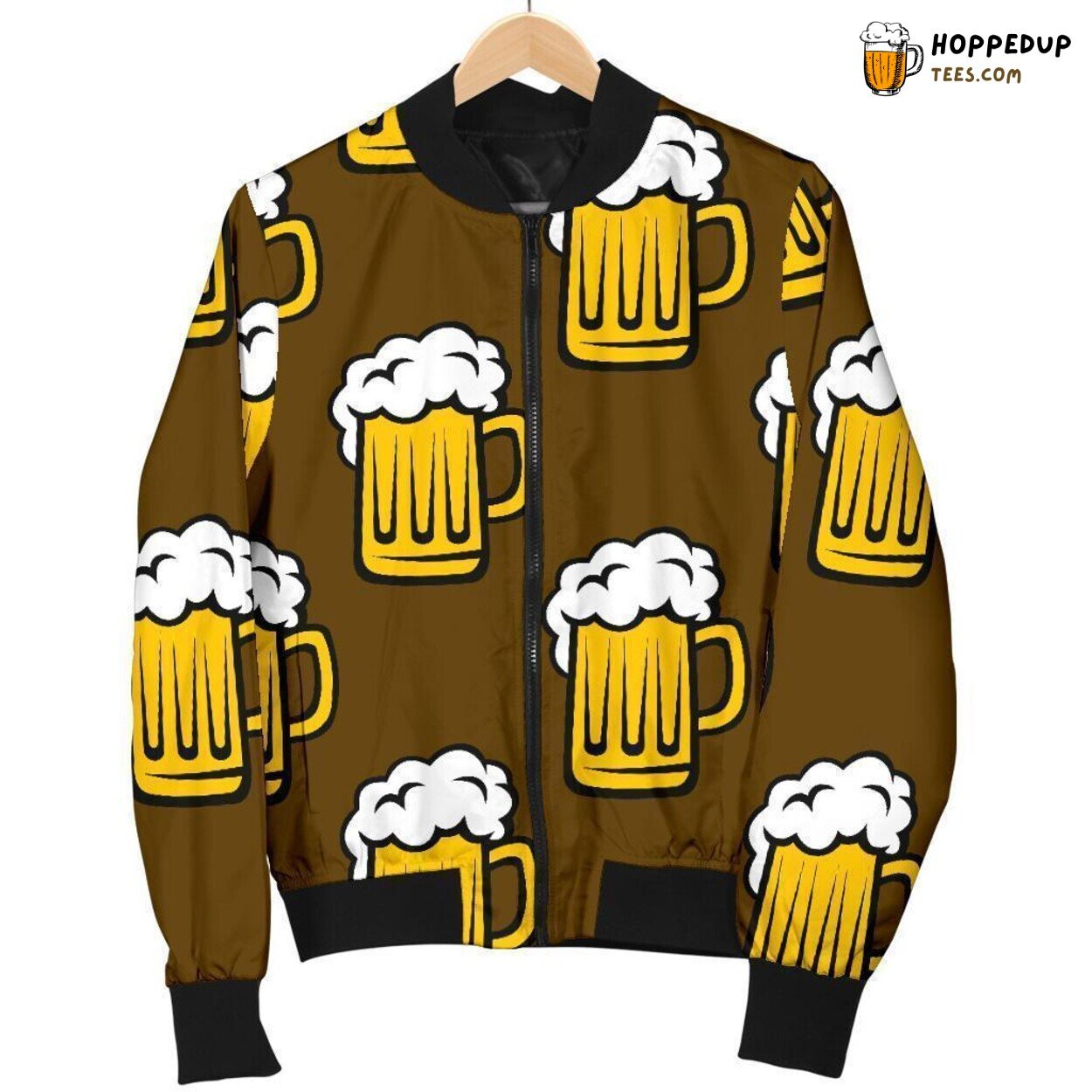 Men’s Bomber Jacket Toasting to Beer Lovers Unique Pattern Essence Display Men’s Bomber Jacket Toasting to Beer Lovers Unique Pattern Essence Display