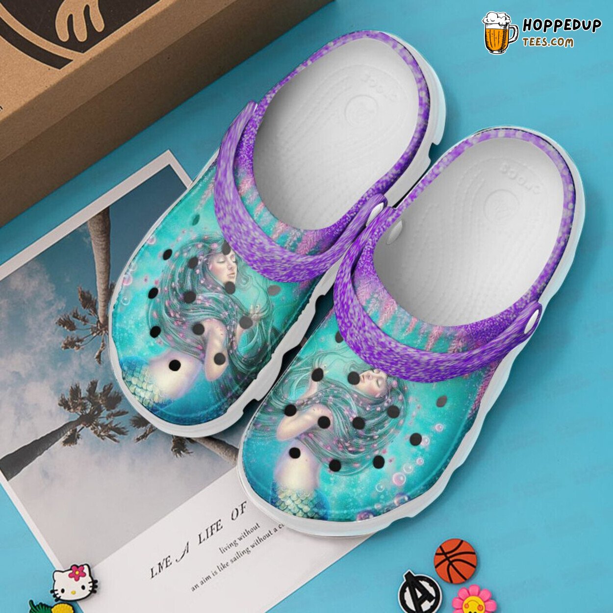 Mermaid Beautiful Mermaid Inspired Comfortable Clogs Oceanic Design Shoes
