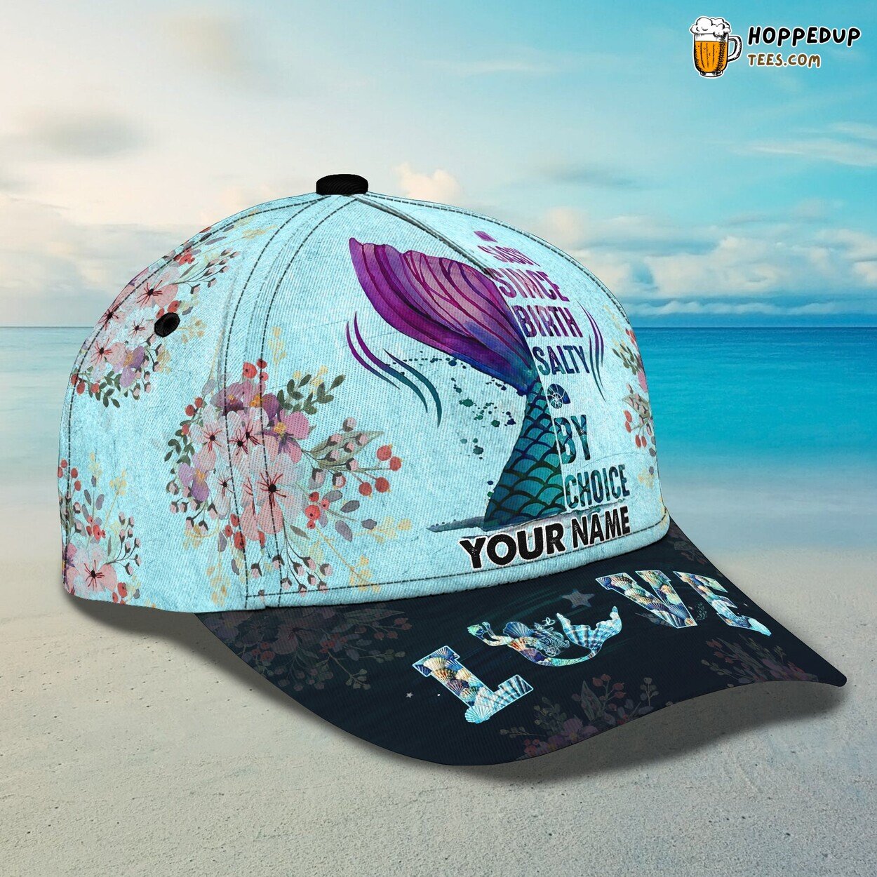 Mermaid Elegance 3D Classic Cap Personalized Unique Design Name Edition