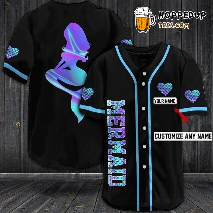 Mermaid Holo Theme Baseball Jersey Personalized Unique Distinctive Edition
