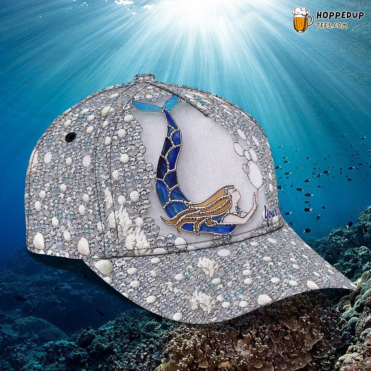 Mermaid Marvel 3D Classic Cap Personalized Unique Name Design Edition