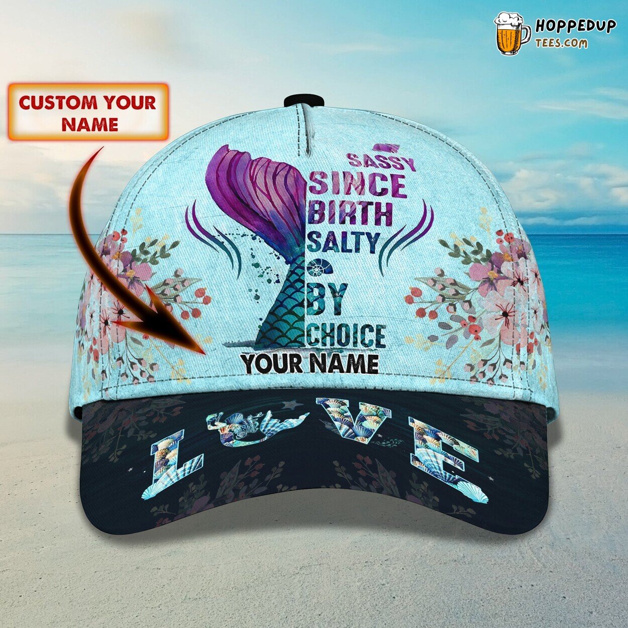 Mermaid Mystique 3D Classic Cap Personalized Unique Name Design Edition