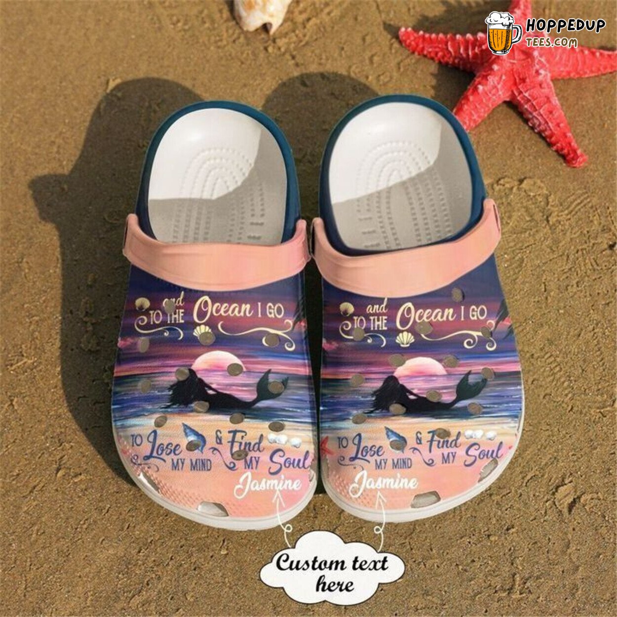 Mermaid Personalized To The Ocean I Go Classic Clogs Shoes