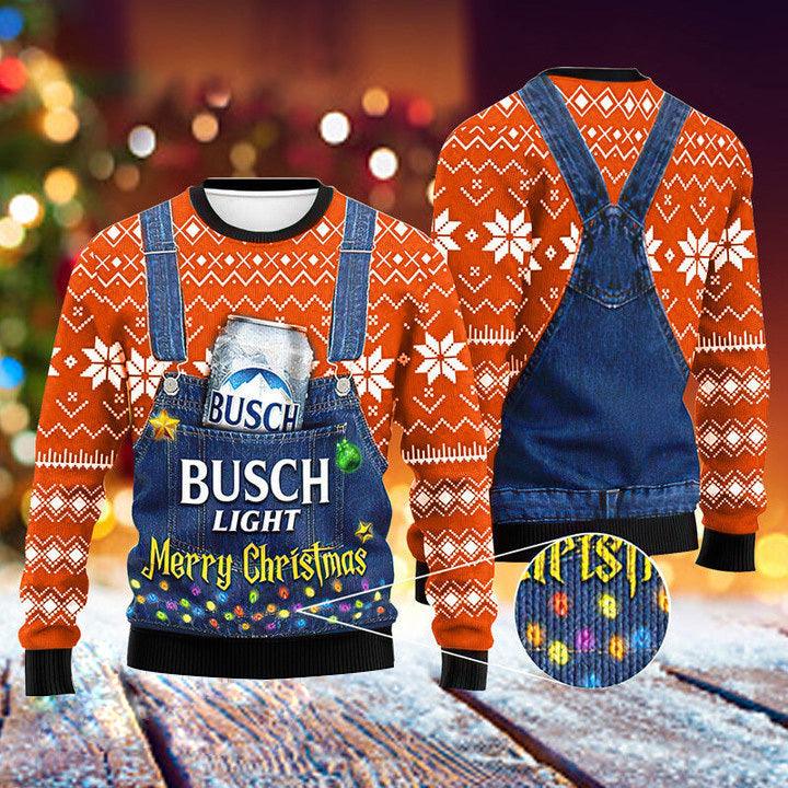Merry Christmas Busch Light Sweater HU