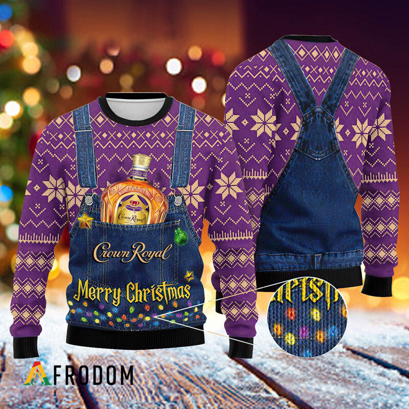 Merry Christmas Crown Royal Ugly Sweater HU