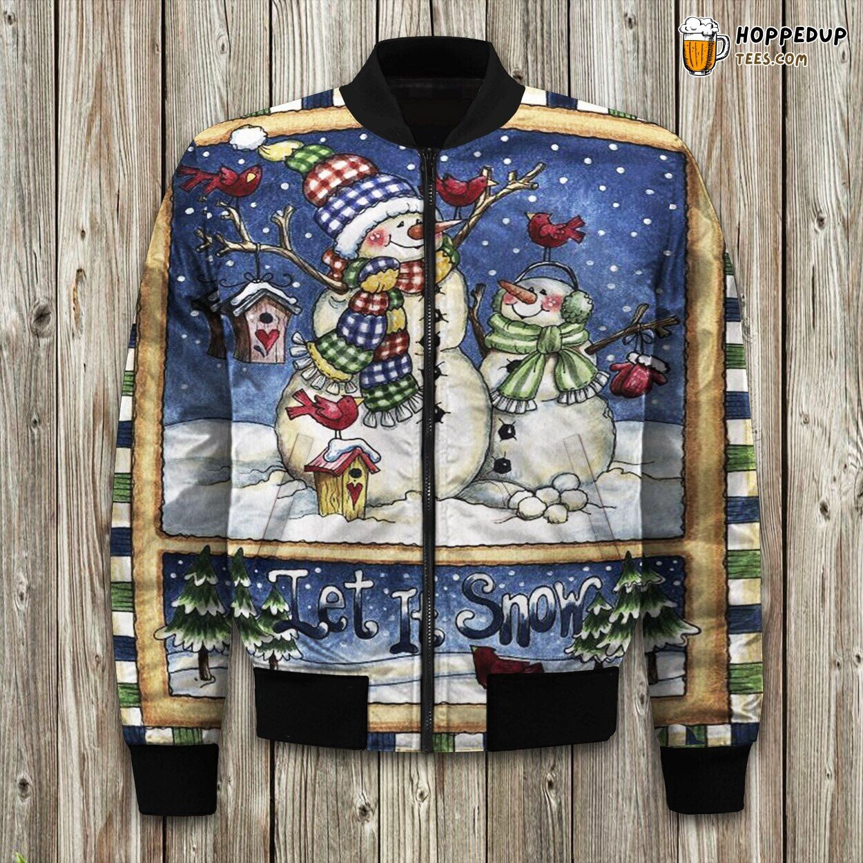 Merry Christmas Snowman Winter Jacket Bomber Unique Collection Design