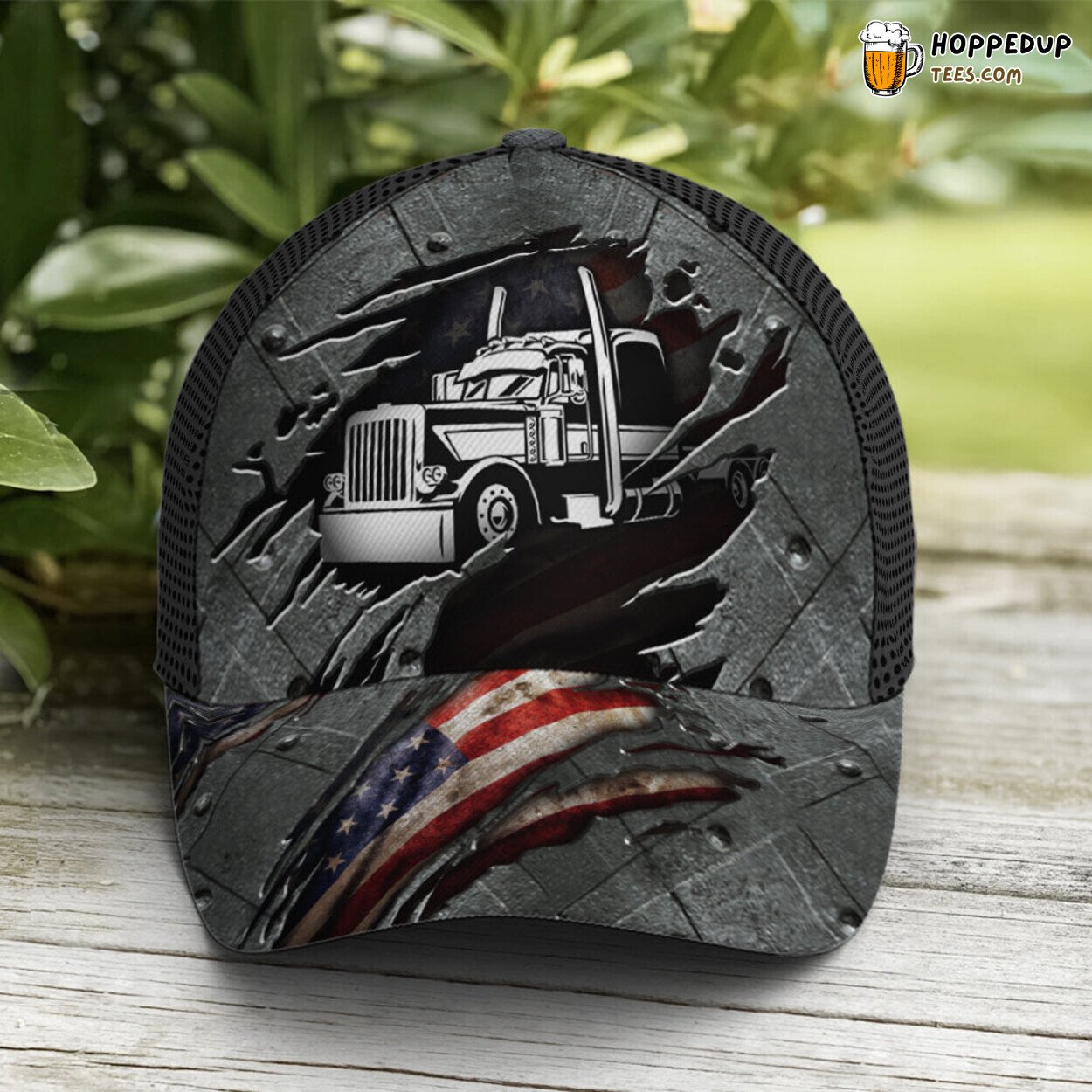 Metallic Cool Style Trucker Enthusiast Unique Design Baseball Cap