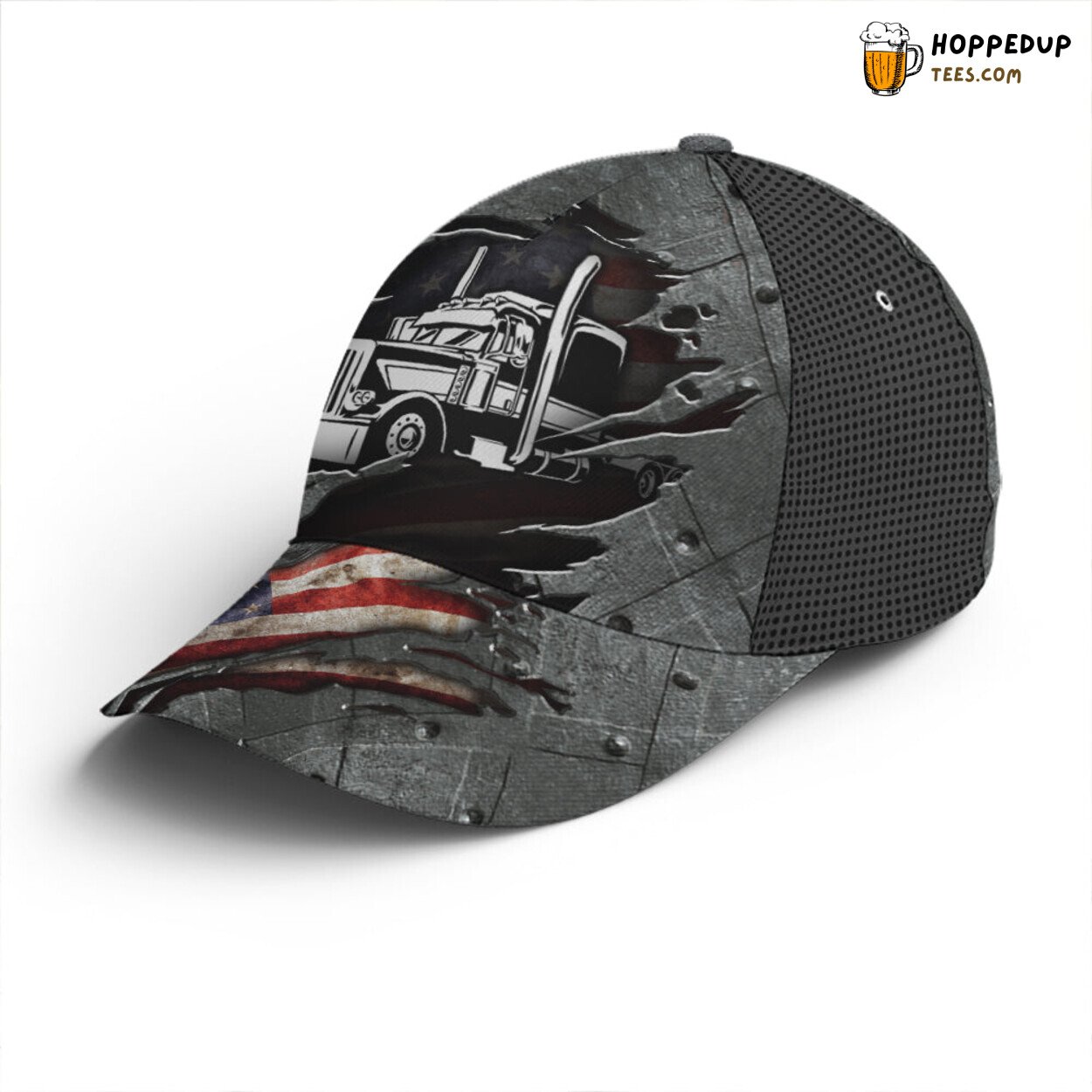 Metallic Cool Style Trucker Enthusiast Unique Design Baseball Cap
