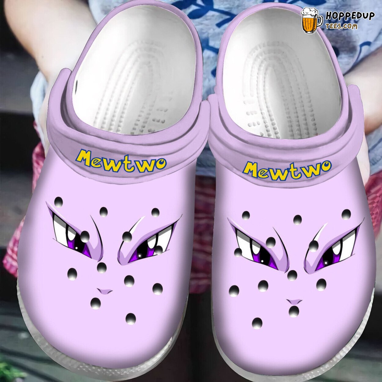 Mewtwo Pokemon Cute Pink Theme Comfortable Unique Design Clog Shoes