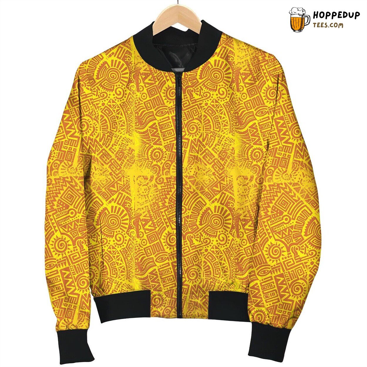 Mexican Gold Pattern Bomber Jacket