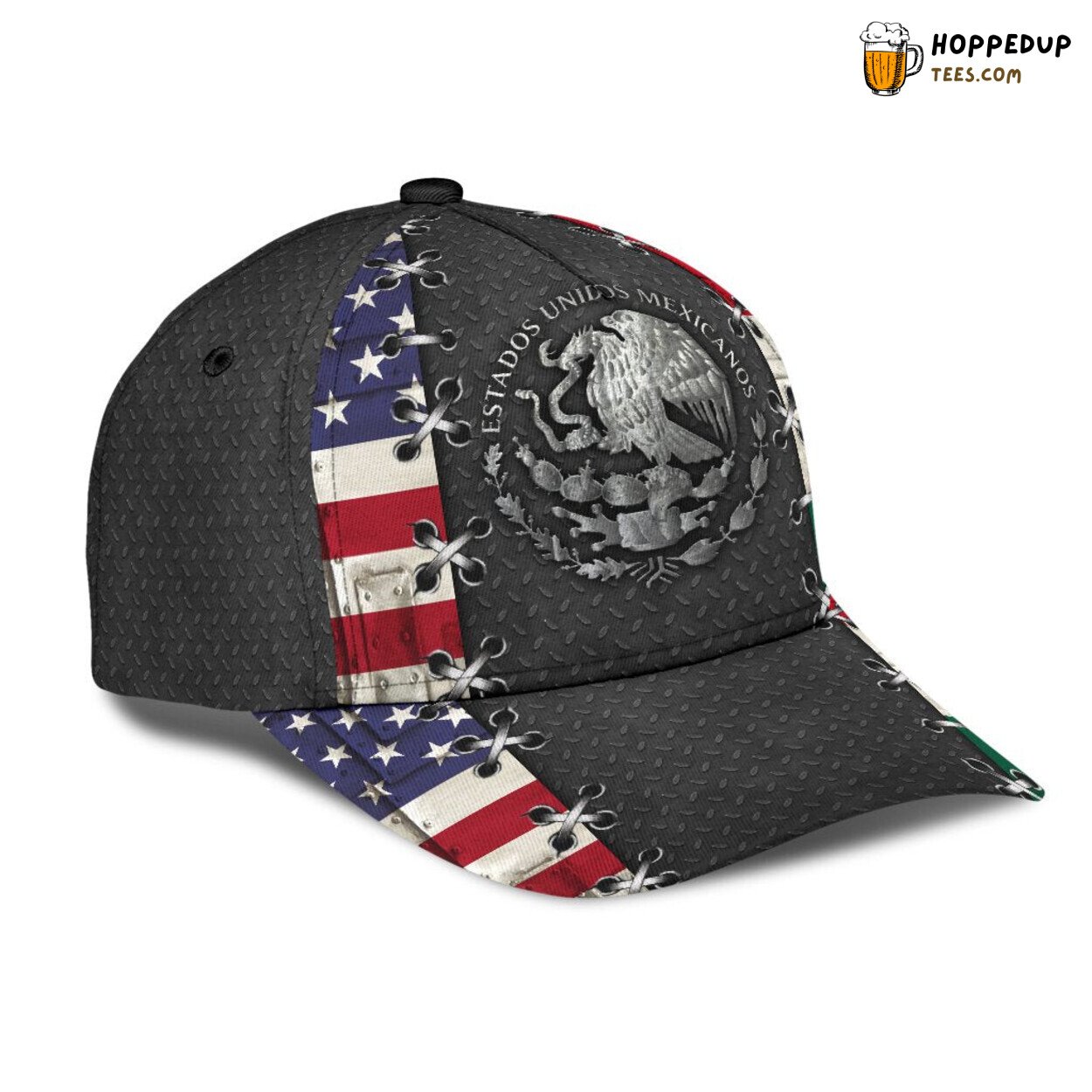 Mexicanamerican Print Baseball Cap Unique Mexicousa Design Hat Enthusiast Wear