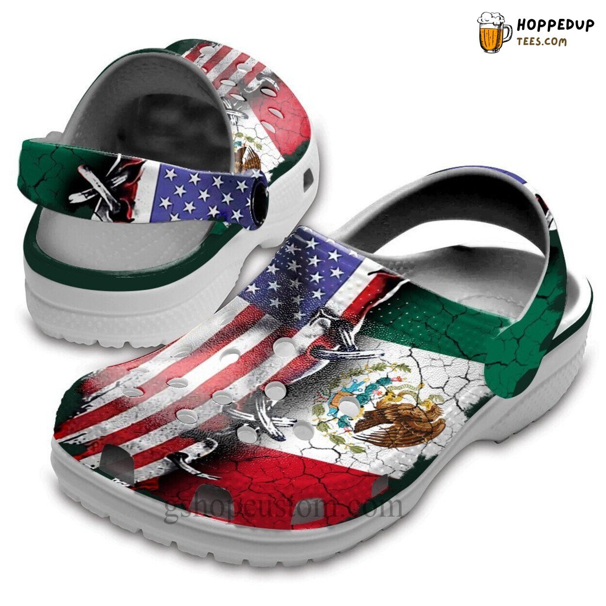 Mexico America Flag Gifts Women Men Mexican Us Comfortable Clogs