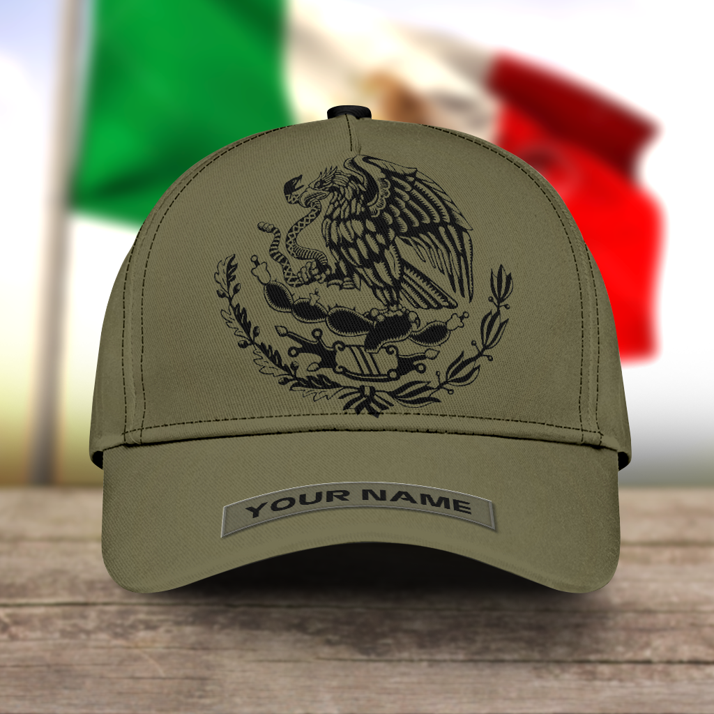 Mexico Custom Name 3D Printed Classic Baseball Hat Unique Style Cap