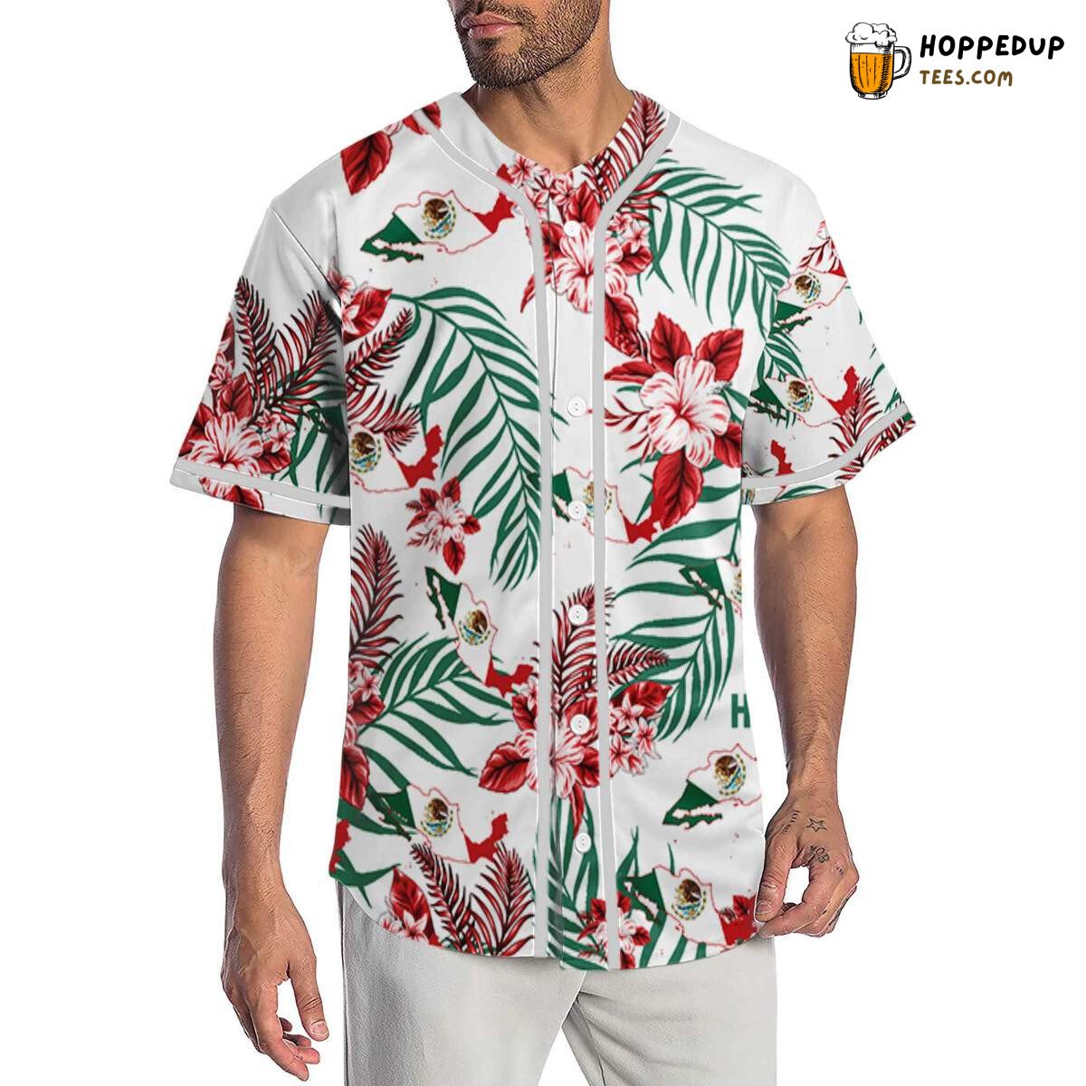 Mexico Proud Heritage 3D Printed Art Baseball Jersey Shirt Pride