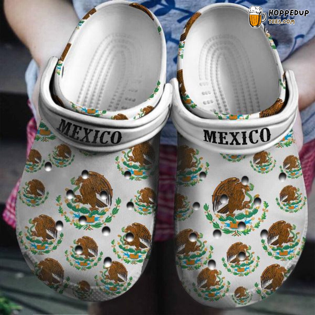 Mexico Symbol Fan Classic Water Resistant Rubber Comfort Clogs Shoes