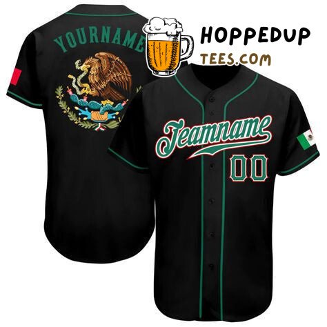 Mexico Team Theme Baseball Jersey Unique Personalized Distinctive Design