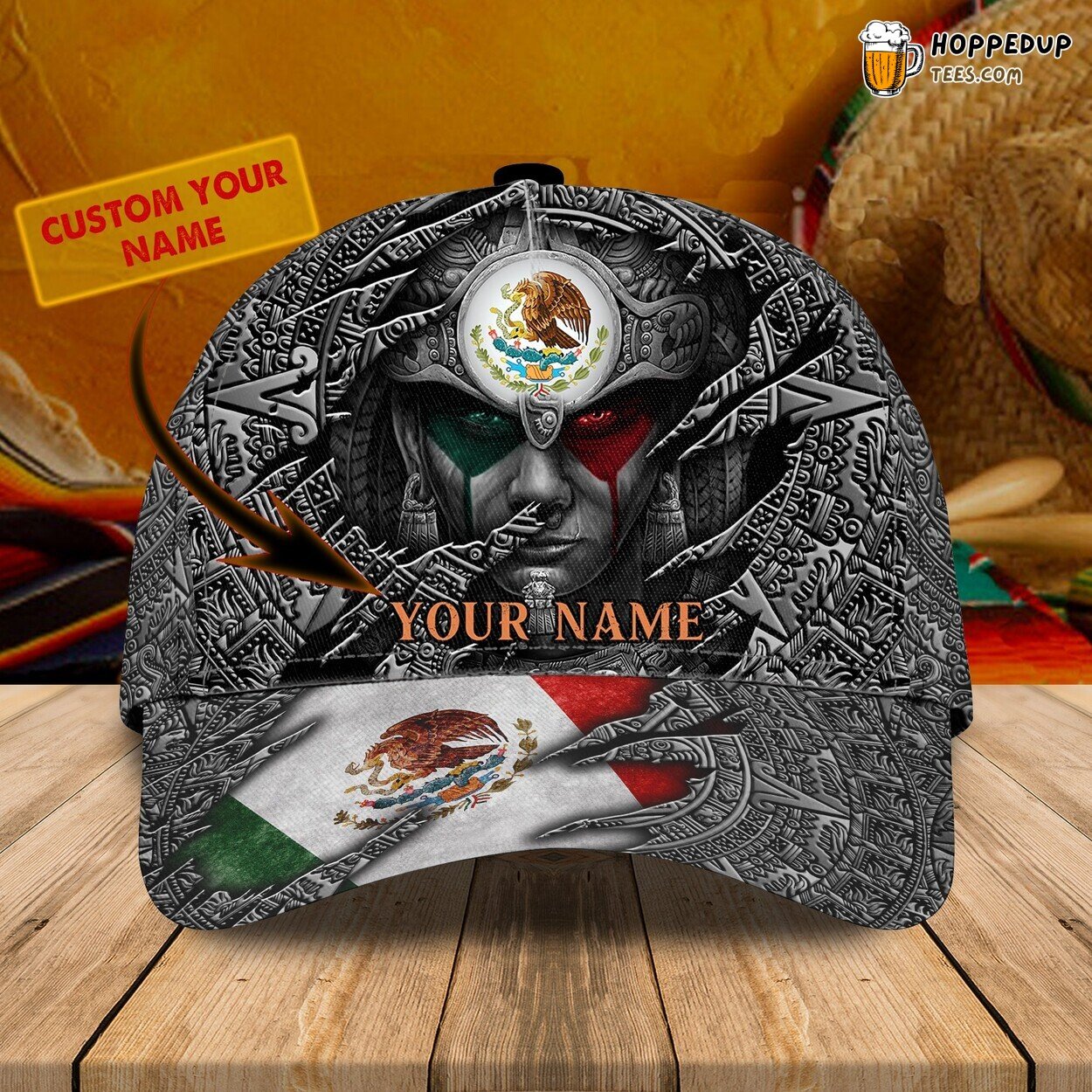 Mexico Theme 3D Classic Cap Personalized Name Premium Unique Elegant Style