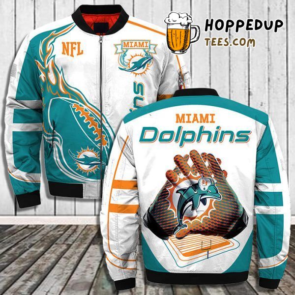 Miami Dolphins 3D Printful Bomber Jacket First Edition Exclusive Sporty Look