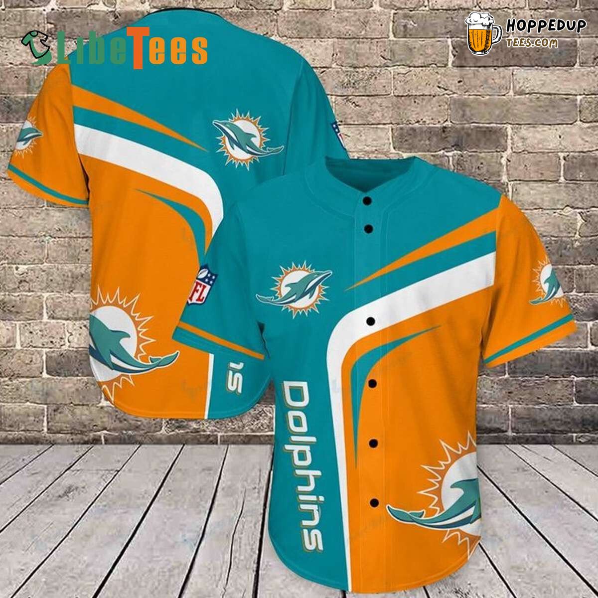 Miami Dolphins Baseball Jersey Classic Team Color Unique Gift Shirt