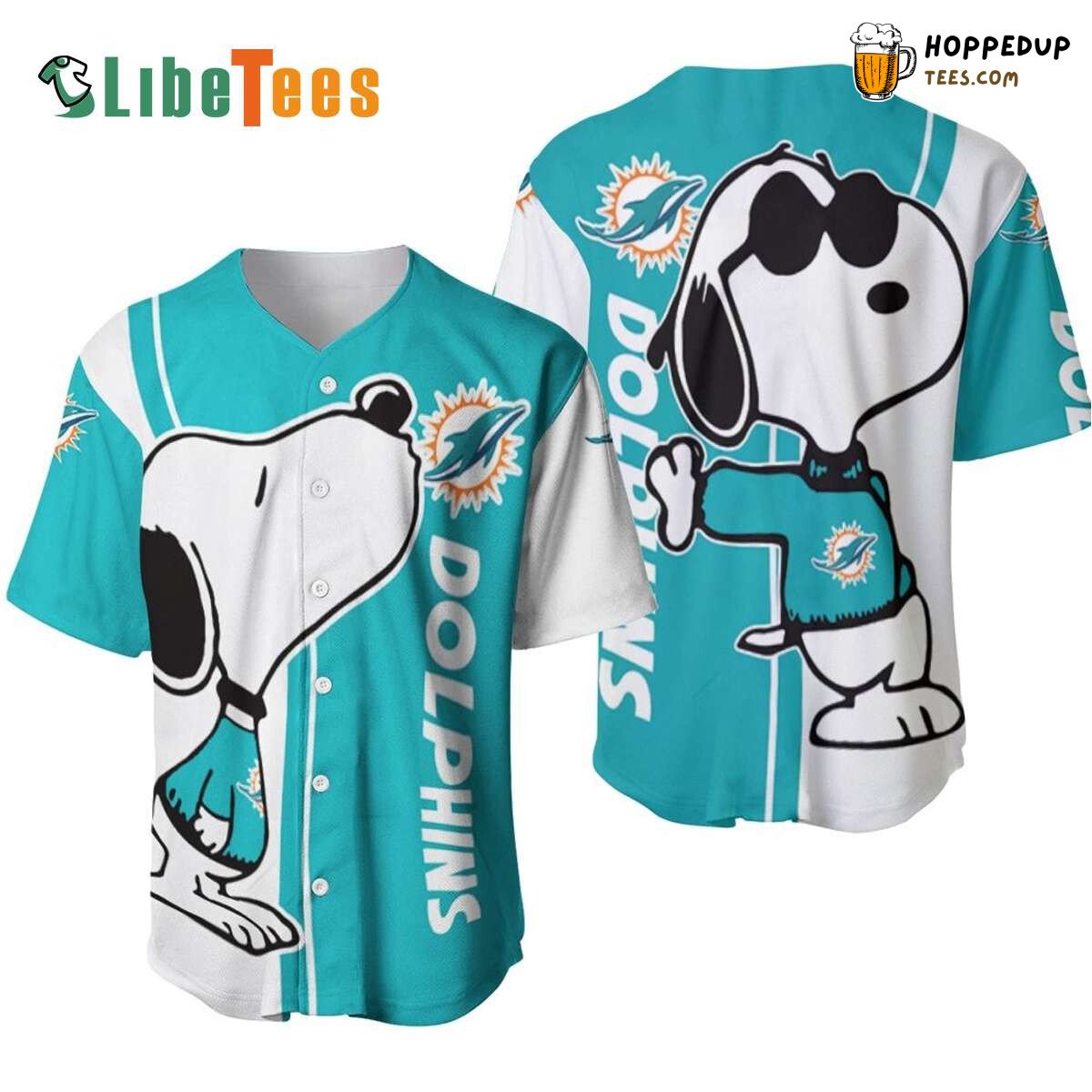 Miami Dolphins Baseball Jersey Snoopy Graphic Perfect Gifts For Your Loved Ones Jersey Shirt