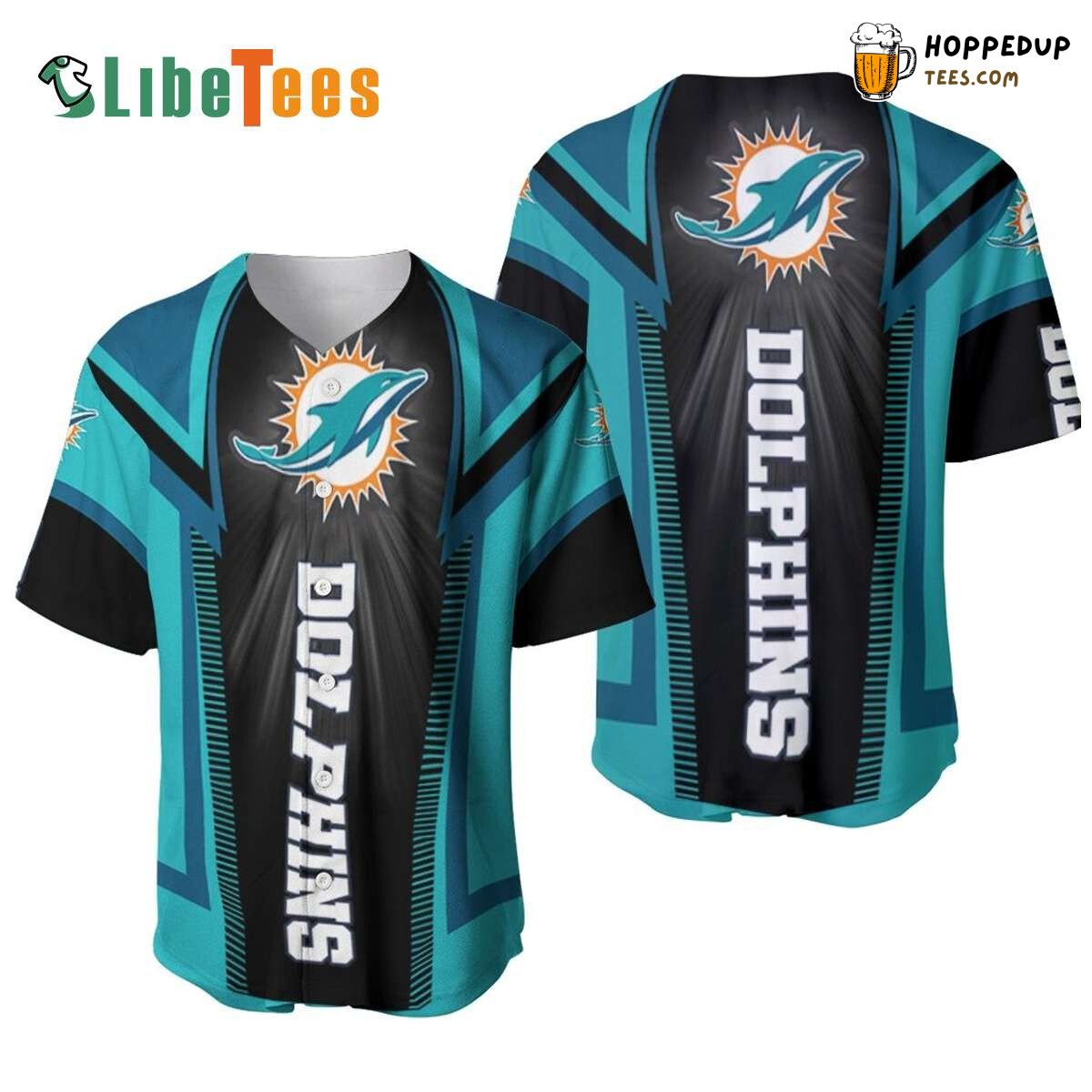 Miami Dolphins Baseball Jersey Unique Logo Graphic Perfect Loved Ones Gift