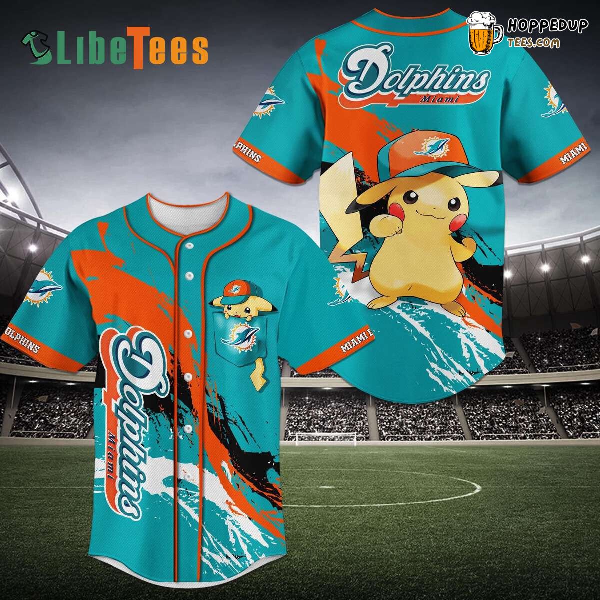 Miami Dolphins Jersey Featuring Pikachu Special Edition Gift Top