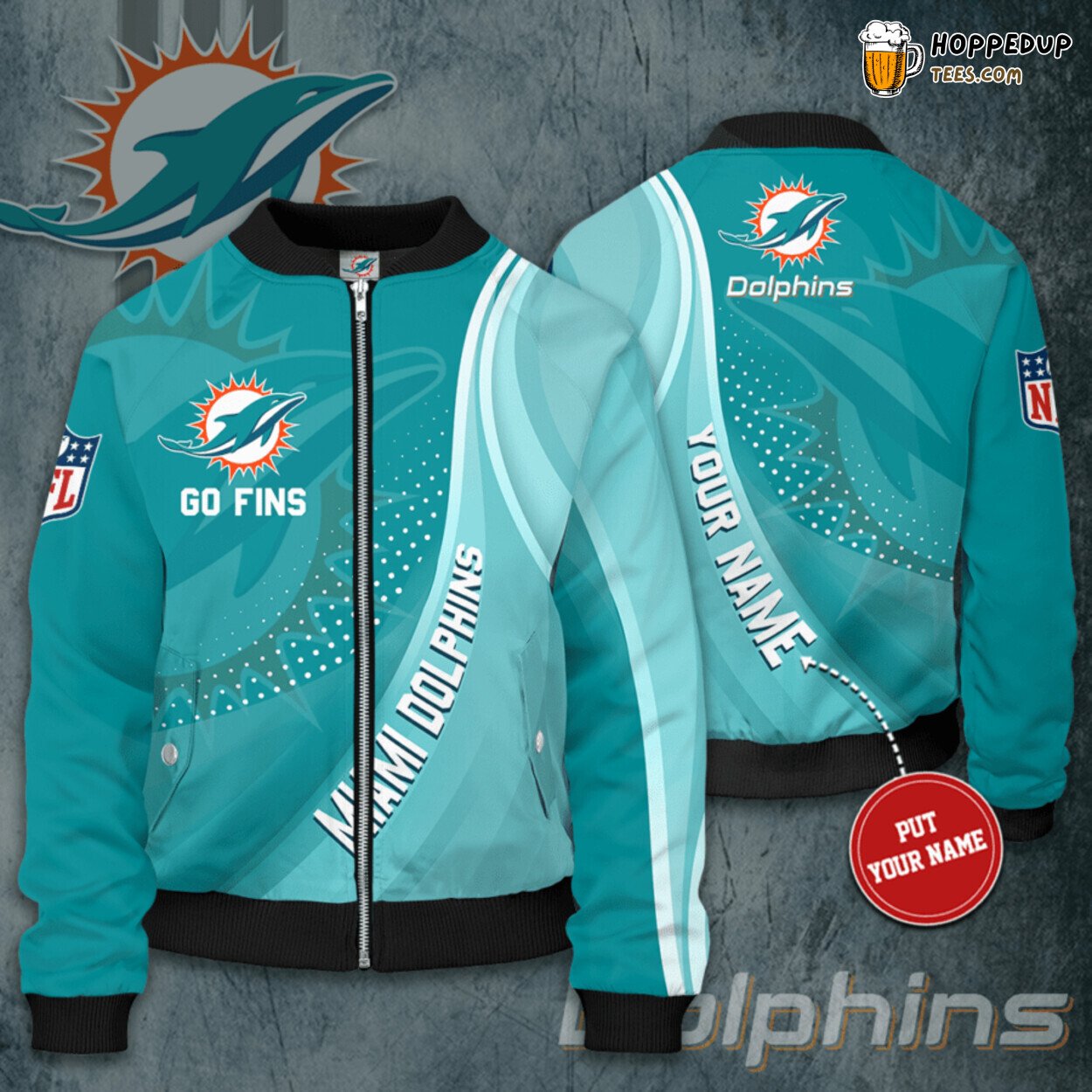 Miami Dolphins MD Bomber Jacket Personalized Unique Design