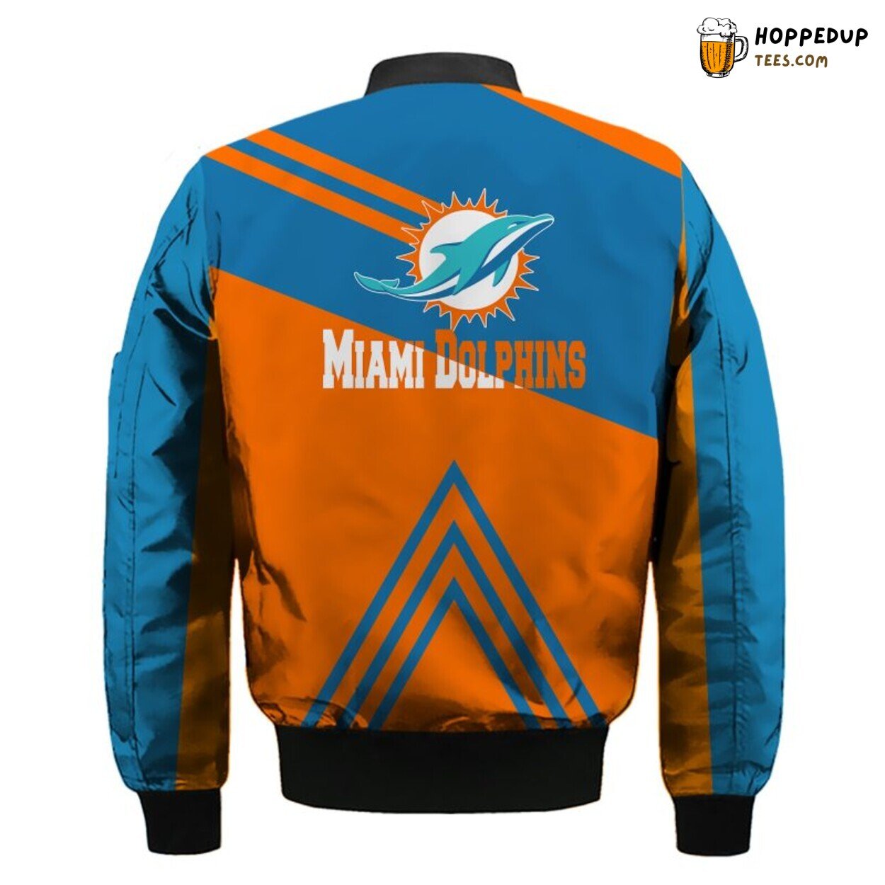 Miami Dolphins NFL Bomber Jacket Blue Orange Signature Style