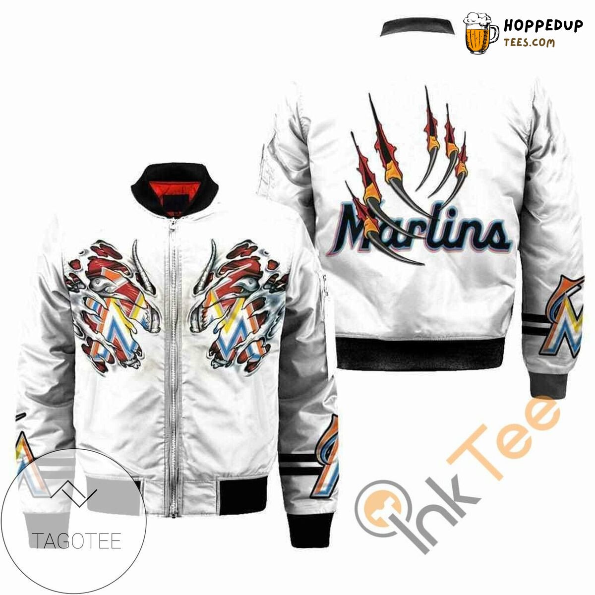 Miami Marlins MLB Pro Fan Edition Bomber Jacket in Team Colors