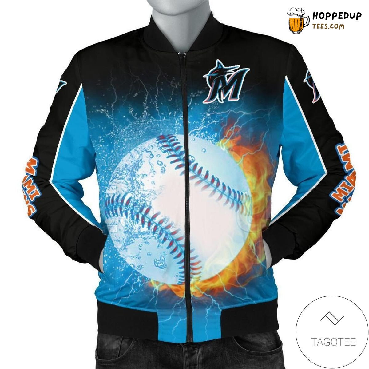 Miami Marlins MLB Stylish Fan Bomber Jacket with Authentic Vibe
