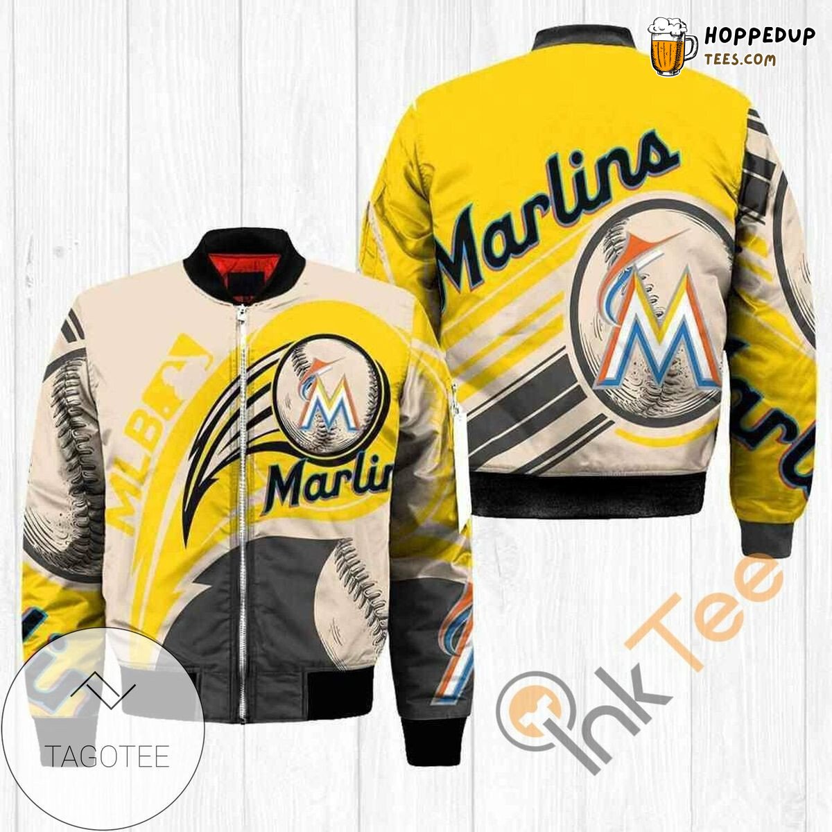 Miami Marlins MLB Team Inspired Bomber Jacket Stylish Fandom