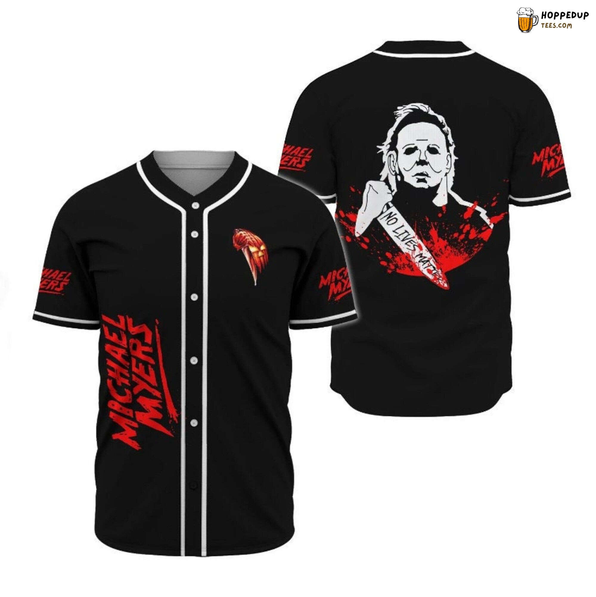 Michael Myers Halloween Edition No Lives Matter Baseball Jersey Unique