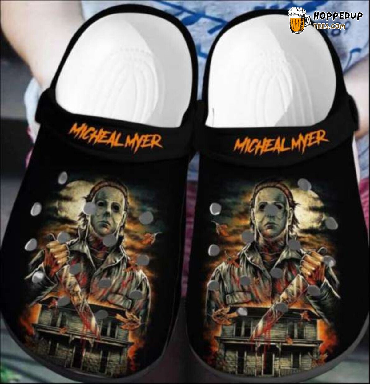 Michael Myers Halloween Inspired Black Clogs Horror Themed Footwear