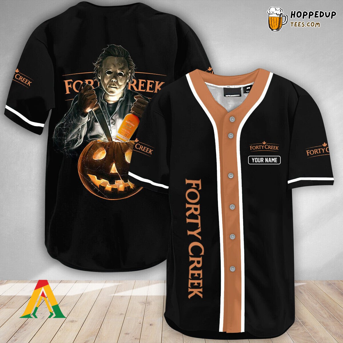 Michael Myers Pumpkin Forty Creek Personalized Scary Baseball Jersey Unique
