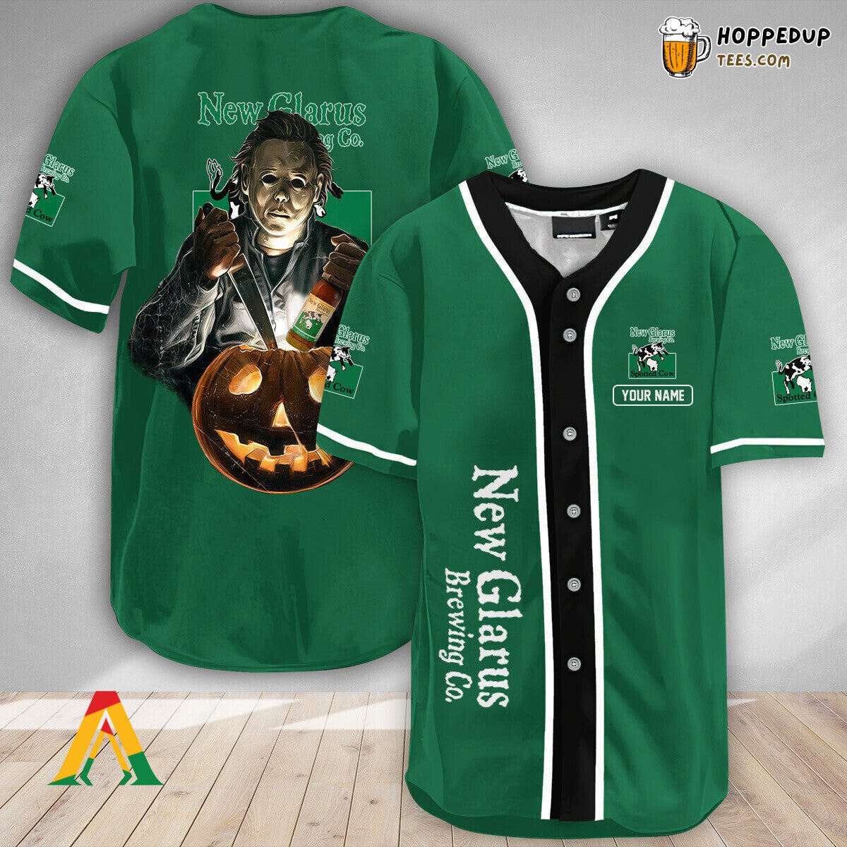 Michael Myers Pumpkin New Belgium Personalized Scary Baseball Jersey