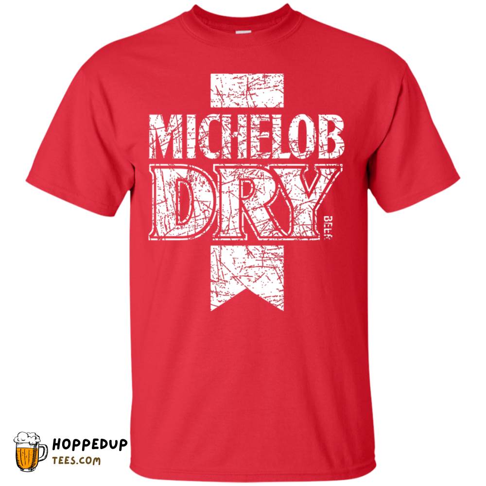 Michelob Dry White Worn Label Pattern T-Shirt HU
