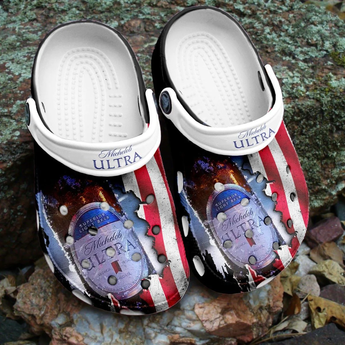 Michelob Ultra Beer Comfort Crocs Clogs Shoes HU
