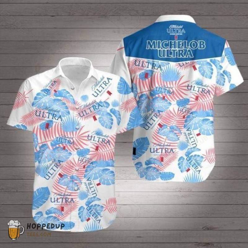 Michelob Ultra Beer Cool Aloha Shirt