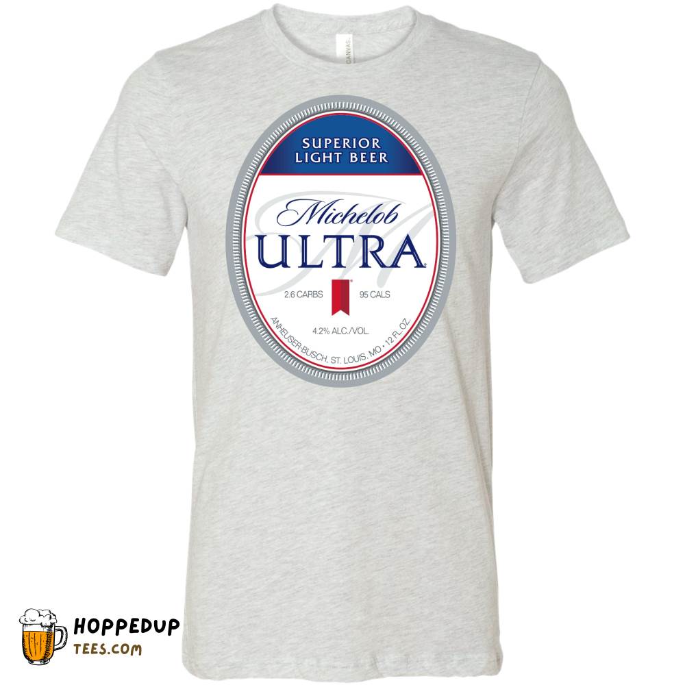 Michelob Ultra Beer Label Design White Tee HU