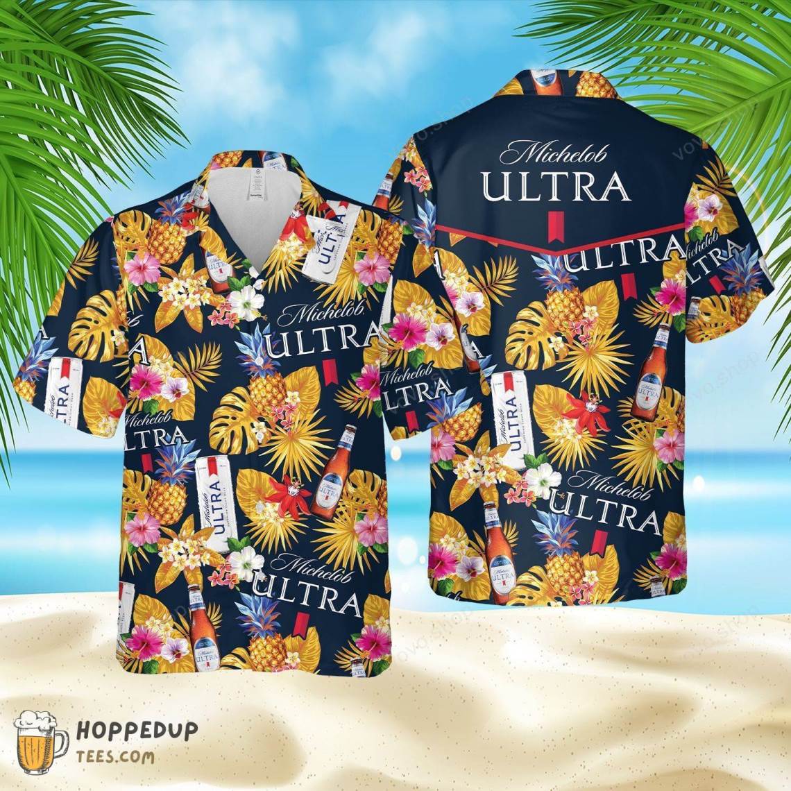 Michelob Ultra Beer Pineapple Hawaiian Shirt