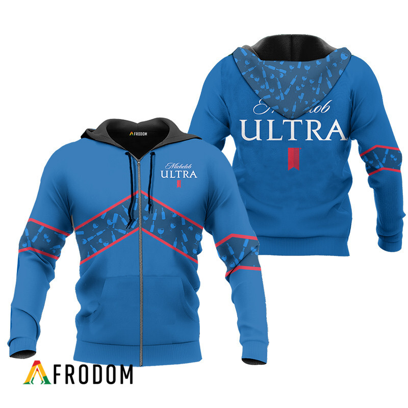 Michelob Ultra Blue Wine Pattern Hoodie HU