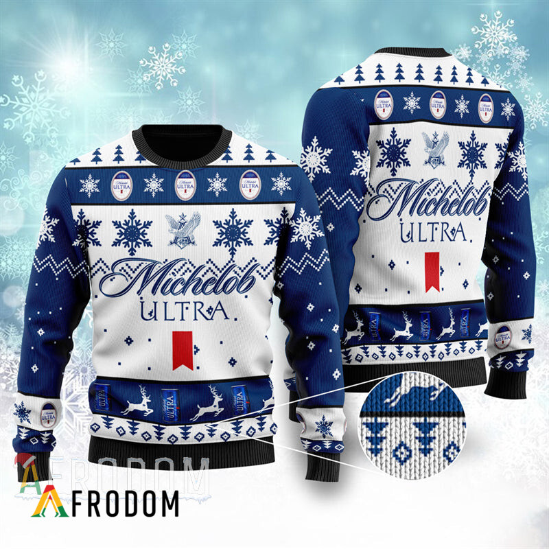 Michelob Ultra Christmas Sweater HU Michelob Ultra Christmas Sweater HU