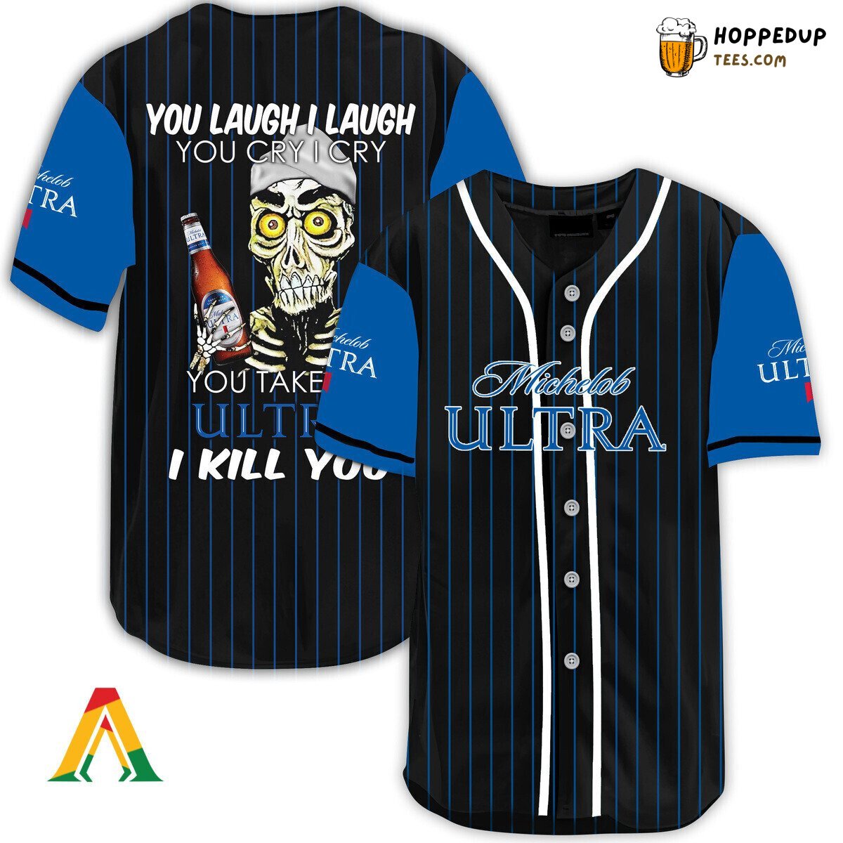 Michelob Ultra Defender Baseball Jersey Unique Laugh Cry Distinctive Look