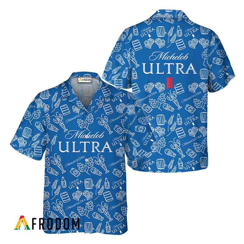 Michelob Ultra Doodle Art Hawaiian Shirt HU